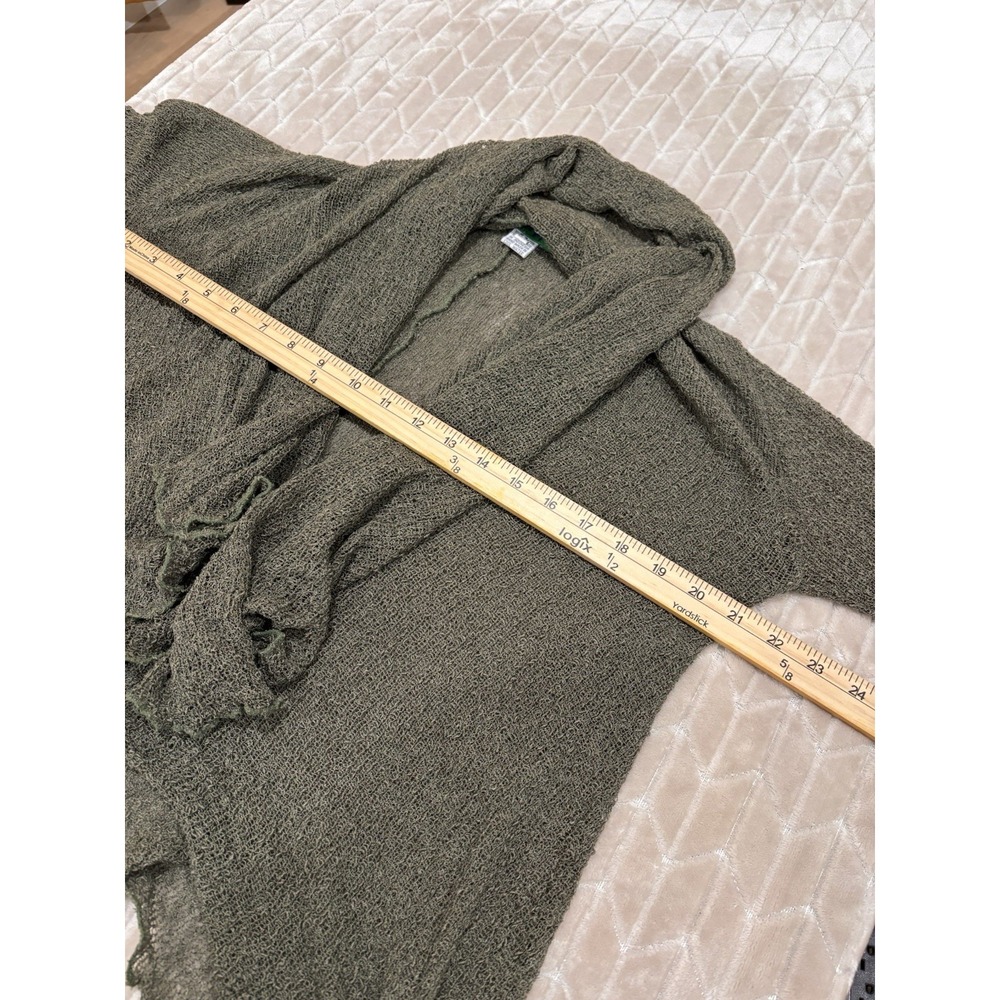 Purp7e Open Front Cardigan S/M‎ Green Rayon Earthy Fairycore Goblincore Mossy - Picture 13 of 16